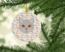 Load image into Gallery viewer, Brazilian Semi Longhair Cat Christmas Ceramic Ornament