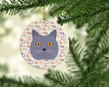 Load image into Gallery viewer, British Shorthair Cat Christmas Ceramic Ornament