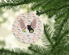 Load image into Gallery viewer, Cornish Rex Cat Christmas Ceramic Ornament