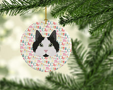 Load image into Gallery viewer, Cymric Cat Christmas Ceramic Ornament