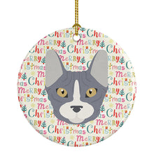 Load image into Gallery viewer, Don Sphynx Cat Christmas Ceramic Ornament