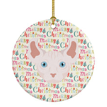Load image into Gallery viewer, Dwelf Cat Christmas Ceramic Ornament