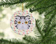 Load image into Gallery viewer, Foldex Exotic Fold Cat Christmas Ceramic Ornament