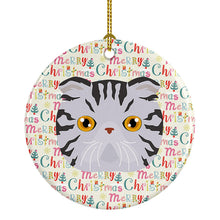 Load image into Gallery viewer, Foldex Exotic Fold Cat Christmas Ceramic Ornament