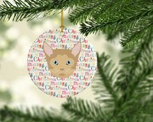 Load image into Gallery viewer, German Rex Cat Christmas Ceramic Ornament