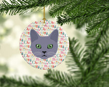 Load image into Gallery viewer, Korat Cat Christmas Ceramic Ornament