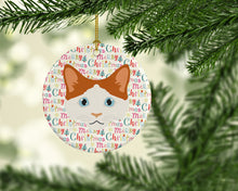 Load image into Gallery viewer, La Perm Cat Christmas Ceramic Ornament