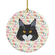 Load image into Gallery viewer, Maine Coon Cat Christmas Ceramic Ornament