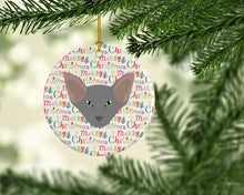 Load image into Gallery viewer, Oriental Shorthair Cat Christmas Ceramic Ornament