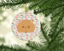 Load image into Gallery viewer, Persian Modern Cat Christmas Ceramic Ornament
