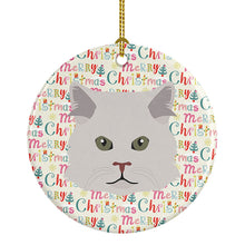 Load image into Gallery viewer, Persian Traditional Cat Christmas Ceramic Ornament
