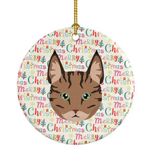 Load image into Gallery viewer, Pixie Bob Cat Christmas Ceramic Ornament