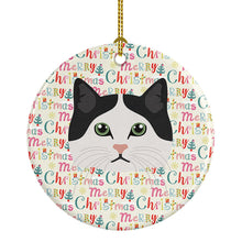 Load image into Gallery viewer, Ragamuffin Cat Christmas Ceramic Ornament
