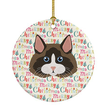 Load image into Gallery viewer, Ragdoll Cat Christmas Ceramic Ornament