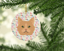 Load image into Gallery viewer, Selkirk Rex Cat Christmas Ceramic Ornament