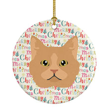 Load image into Gallery viewer, Selkirk Rex Cat Christmas Ceramic Ornament