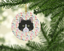 Load image into Gallery viewer, Siberian Forest Cat Christmas Ceramic Ornament