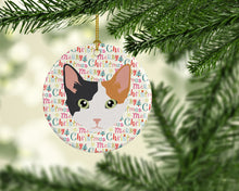 Load image into Gallery viewer, Skookum Cat Christmas Ceramic Ornament