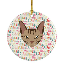 Load image into Gallery viewer, Sokoke Cat Christmas Ceramic Ornament
