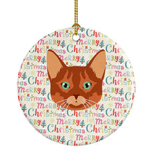 Load image into Gallery viewer, Somali Cat Christmas Ceramic Ornament