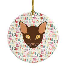 Load image into Gallery viewer, Suphalak Cat Christmas Ceramic Ornament