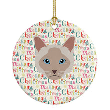 Load image into Gallery viewer, Thai lilac Cat Christmas Ceramic Ornament
