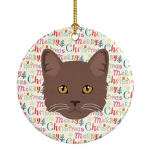 Load image into Gallery viewer, York Chocolate Cat Christmas Ceramic Ornament