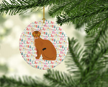 Load image into Gallery viewer, Abyssinian Cat Christmas Ceramic Ornament