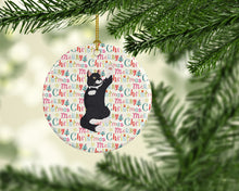Load image into Gallery viewer, American Polydactyl Cat Christmas Ceramic Ornament