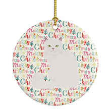 Load image into Gallery viewer, Asian Semi Longhaired Cat Christmas Ceramic Ornament