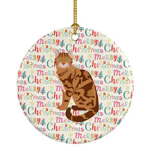 Load image into Gallery viewer, Bengal Cat Christmas Ceramic Ornament