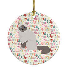 Load image into Gallery viewer, Birman Cat Christmas Ceramic Ornament