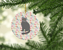Load image into Gallery viewer, British Semi Longhair Cat Christmas Ceramic Ornament