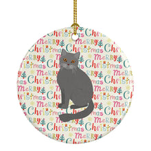 Load image into Gallery viewer, British Semi Longhair Cat Christmas Ceramic Ornament