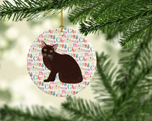 Load image into Gallery viewer, Burmese Cat Christmas Ceramic Ornament