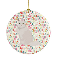 Load image into Gallery viewer, Chantilly Tiffany Cat Christmas Ceramic Ornament