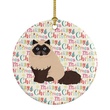 Load image into Gallery viewer, Colorpoint Persian Hymalayan Cat Christmas Ceramic Ornament