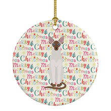 Load image into Gallery viewer, Colorpoint Shorthair Cat Christmas Ceramic Ornament