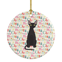 Load image into Gallery viewer, Devon Rex #3 Cat Christmas Ceramic Ornament