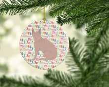 Load image into Gallery viewer, Don Sphynx Cat Christmas Ceramic Ornament