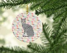 Load image into Gallery viewer, Egyptian Mau Cat Christmas Ceramic Ornament