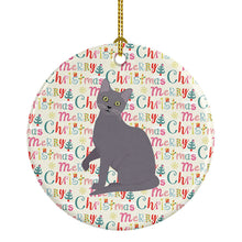 Load image into Gallery viewer, Korat Cat Christmas Ceramic Ornament