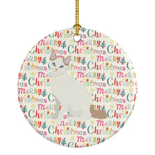 Load image into Gallery viewer, Korean Bobtail Cat Christmas Ceramic Ornament
