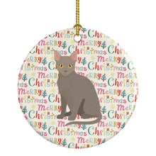 Load image into Gallery viewer, Malayan Cat Christmas Ceramic Ornament