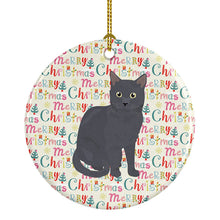 Load image into Gallery viewer, Nebelung Cat Christmas Ceramic Ornament