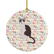 Load image into Gallery viewer, Oriental Bicolor Cat Christmas Ceramic Ornament
