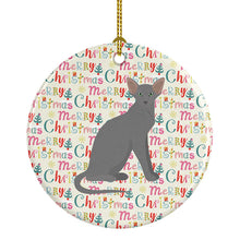 Load image into Gallery viewer, Oriental Shorthair Cat Christmas Ceramic Ornament