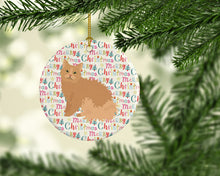 Load image into Gallery viewer, Selkirk Rex Cat Christmas Ceramic Ornament