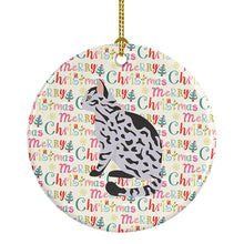 Load image into Gallery viewer, Serengeti Cat Christmas Ceramic Ornament