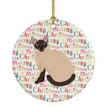 Load image into Gallery viewer, Siamese Traditional Cat Christmas Ceramic Ornament